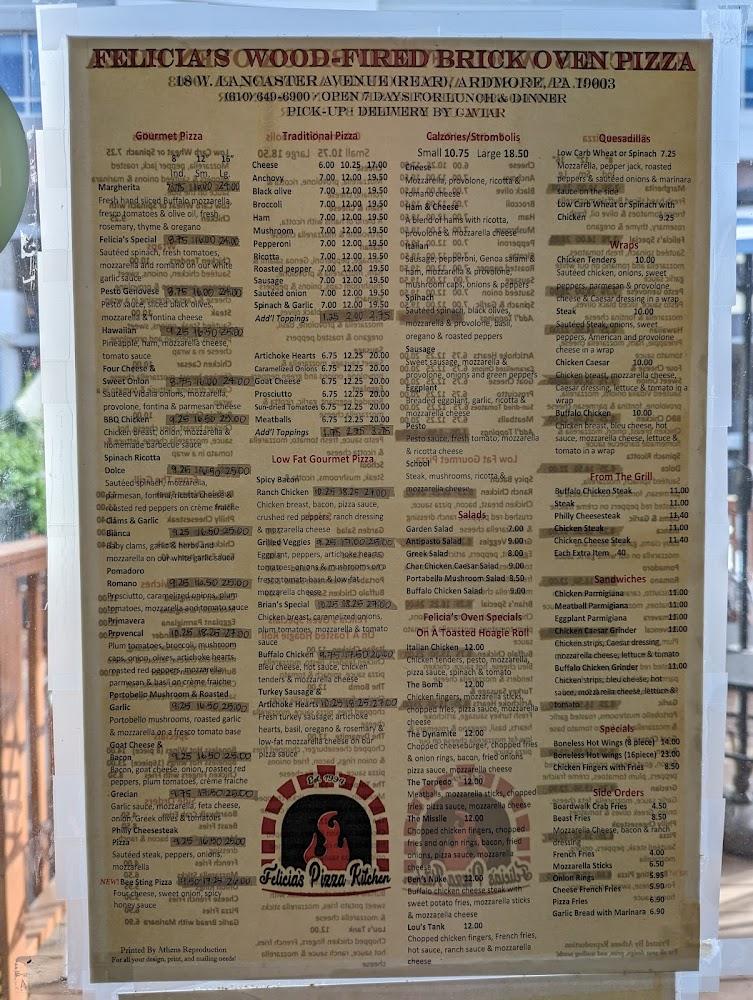 Felicia's Pizza Kitchen Menu image 4